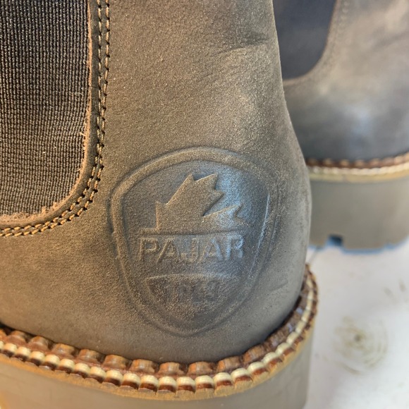 Pajar Brown Ankle Boots with Red Accents - Picture 7 of 9